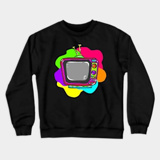 Neon Hippy 80s 90s Costume Retro Vintage Crewneck Sweatshirt